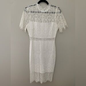 Lulu's White Lace Mini Dress
